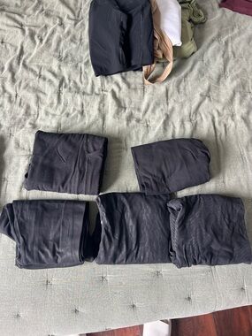 Black Athletic Leggings Bundle - 5 Pairs